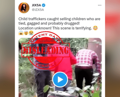 Child trafficking, Viral video, Scripted content, False claims, Social media influencers, Panic spread
