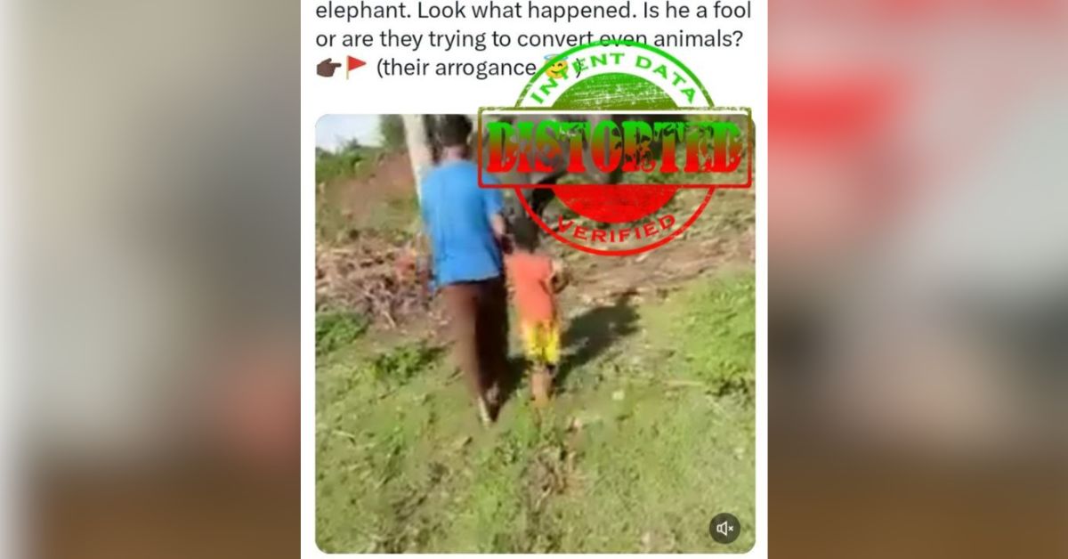 Misleading Video Circulates Claiming Elephant Attack on Muslim Man: Fact Check
