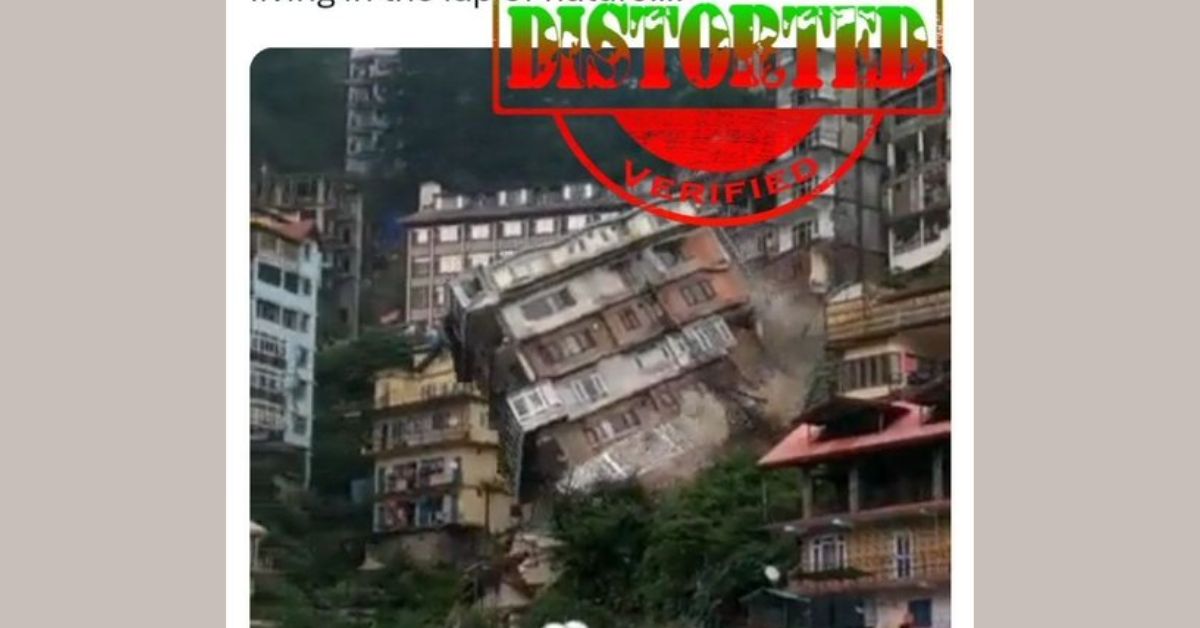 Old Video of Building Collapse in Shimla Circulating as Recent Flood Footage