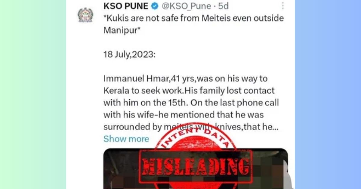 Manipuri Man Dies, Social Group Incorrectly Accuses Meitei Community of Murder