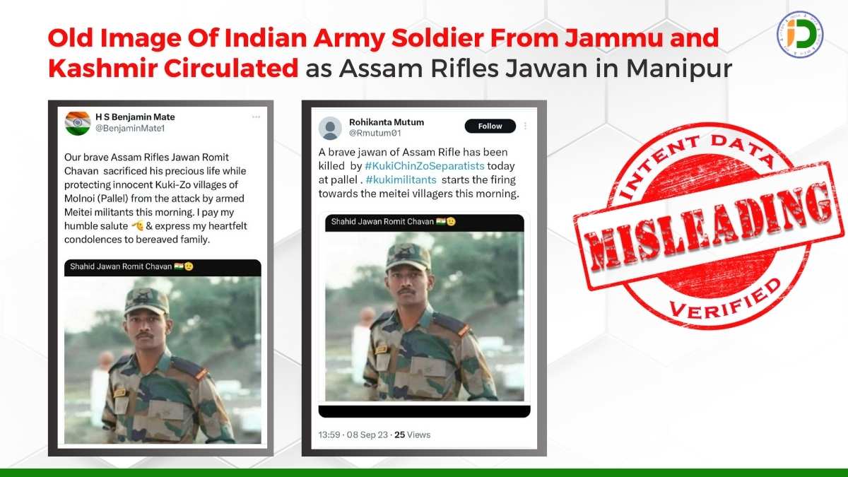 Fact-Check: Old Image Of Indian Army Soldier From Jammu and Kashmir Circulated as Assam Rifles Jawan in Manipur