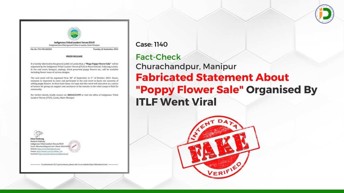 Churachandpur, Manipur — Fabricated Statement About “Poppy Flower Sale” Organised By ITLF Went Viral: Fact-Check