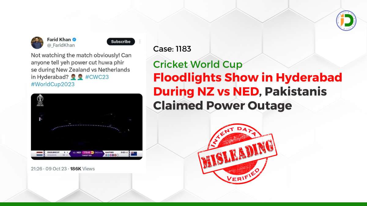 Cricket World Cup — Floodlights Show in Hyderabad During NZ vs NED, Pakistanis Claimed Power Outage: Fact-Check