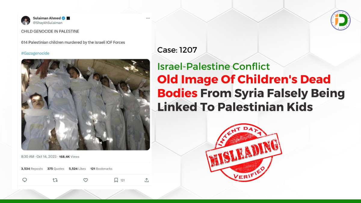 Israel-Palestine Conflict — Old Image Of Children’s Dead Bodies From Syria Falsely Being Linked To Palestinian Kids: Fact-Check