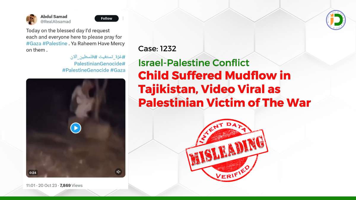 Israel-Palestine Conflict — Child Suffered mud flow in Tajikistan, Video Viral as Palestinian Victim of The War: Fact-Check