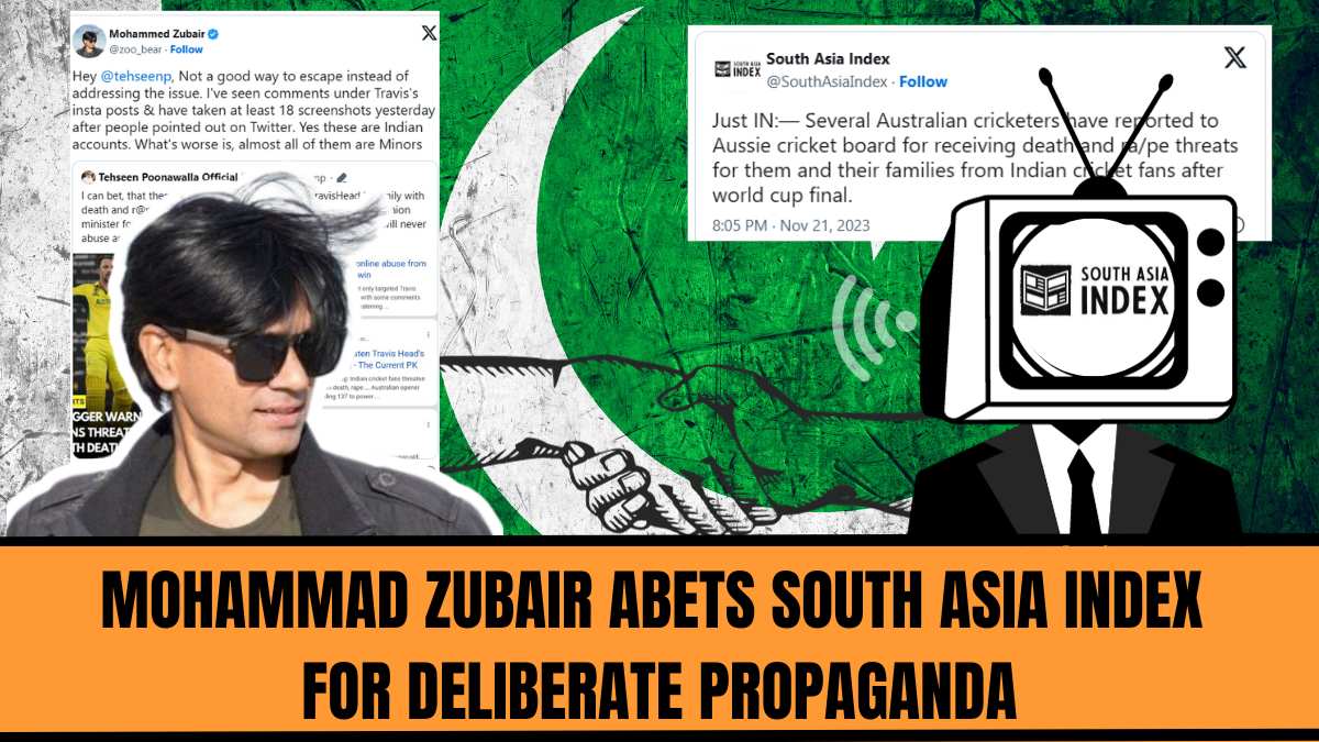 Using random screenshot Mohammad Zubair abets South Asia Index for deliberate propaganda
