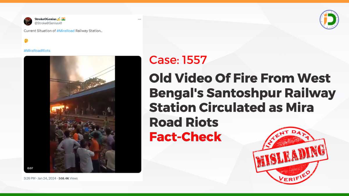 Massive fire at Mumbai's Mira Road railway station ? : Fact
