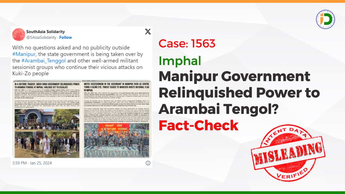 Imphal — Manipur Government Relinquished Power to Arambai Tengol? Fact-Check 