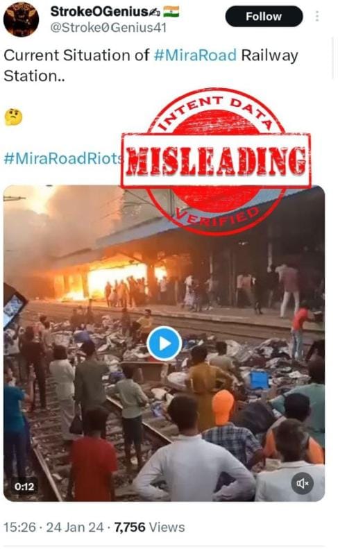 Massive fire at Mumbai's Mira Road railway station ? : Fact