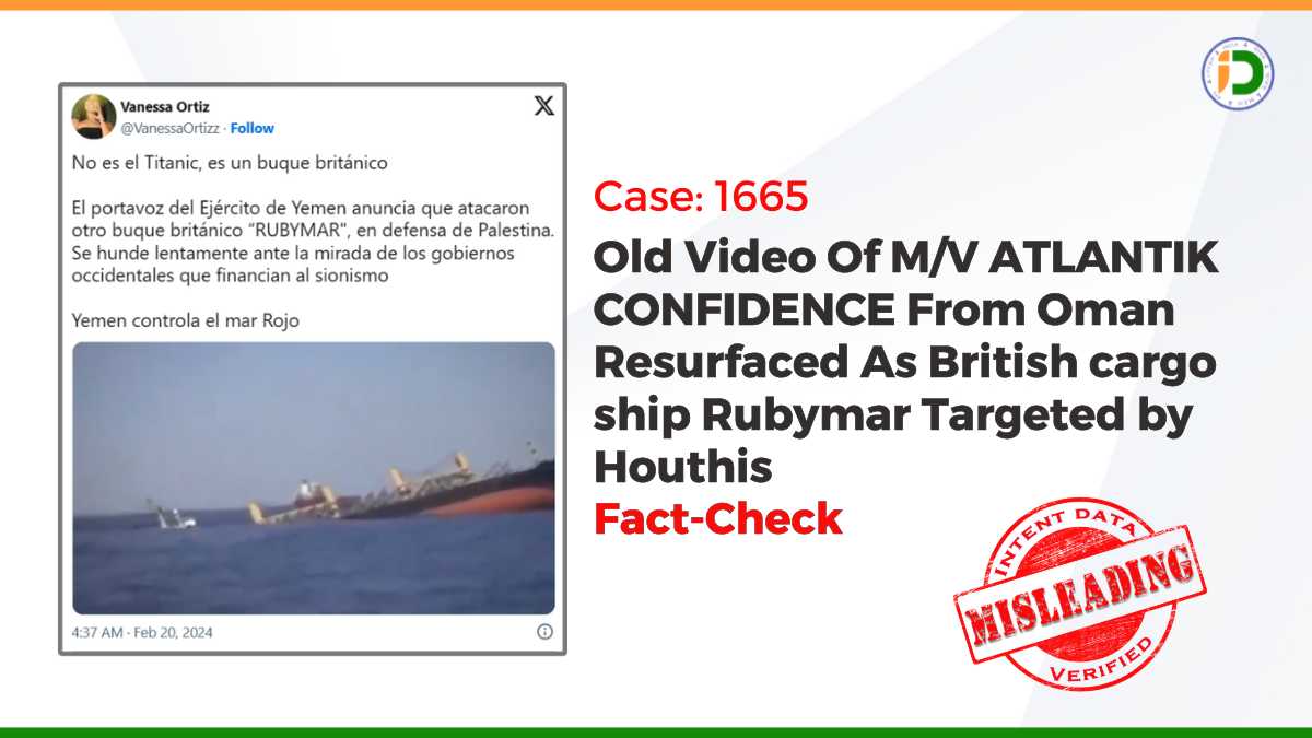 British cargo ship Rubymar hit by Houthis missile? : Fact